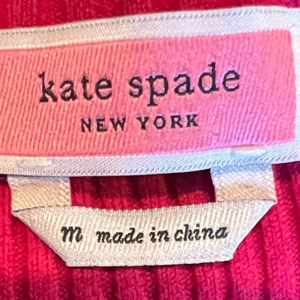 Kate Spade V-Neck Midi Dress in Bold Pink size Medium - Picture 2 of 13